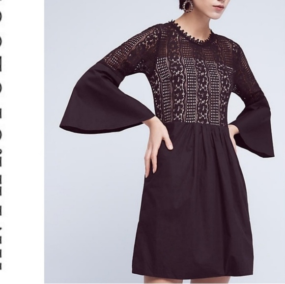 Anthropologie Dresses & Skirts - Anthropologie HD in Paris black lace mini dress XS